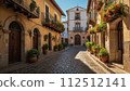 In the heart of a quaint,  Spanish village 112512141