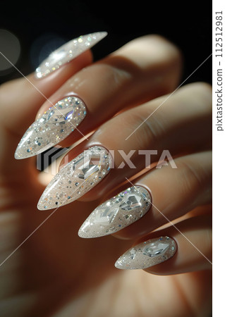 Beautiful nail art close up 112512981