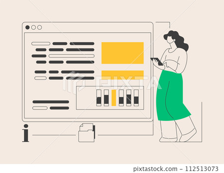 Software requirement description abstract concept vector illustration. Software requirement description abstract concept vector illustration. 112513073