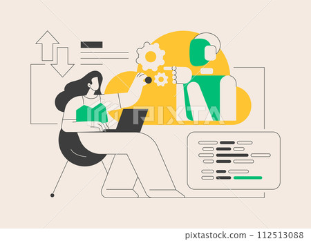 Cloud robotics abstract concept vector illustration. 112513088