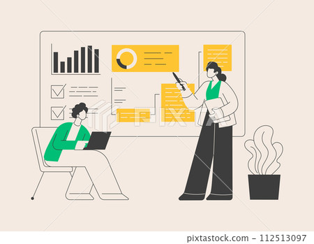 Digital presentation abstract concept vector illustration. Digital presentation abstract concept vector illustration. 112513097