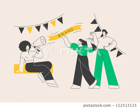Brand event abstract concept vector illustration. 112513115