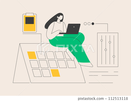Time management abstract concept vector illustration. 112513118