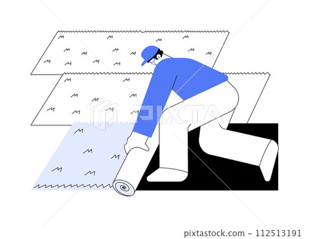 Laying turf abstract concept vector illustration. Laying turf abstract concept vector illustration. 112513191