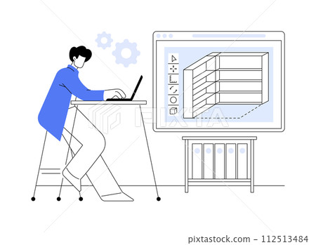Design closet abstract concept vector illustration. 112513484