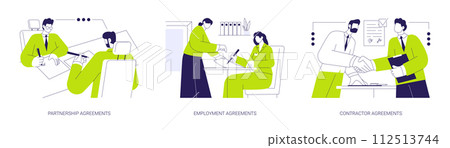 Company documentation abstract concept vector illustrations. 112513744