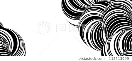 Abstract twisted tube background. Black white striped cord knot concept. Liquid line pipe shape wallpaper for banner, poster, flyer, booklet, brochure, leaflet. Vector flowing rope backdrop overlay Abstract twisted tube background. Black white striped cord knot concept. Liquid line pipe shape wallpaper for banner, poster, flyer, booklet, brochure, leaflet. Vector flowing rope backdrop overlay 112513999