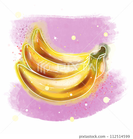 Set of fruits in watercolor technique Set of fruits in watercolor technique 112514599