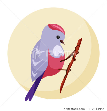 Design element with a bird on a circle background Design element with a bird on a circle background 112514954