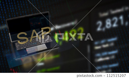 The Sap on notebook for technology concept 3d rendering. The Sap on notebook for technology concept 3d rendering. 112515207