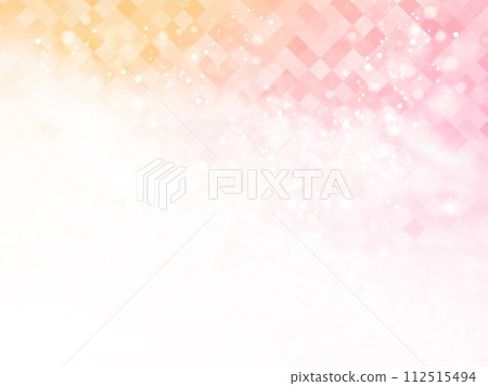 粉紅色和黃色閃光和格子圖案 112515494