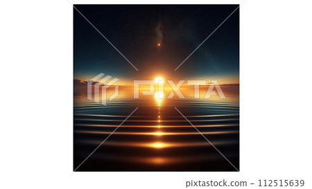 日出反射在海面上的美景 112515639