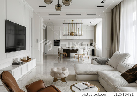 以白色為主色調的時尚房間 112516481