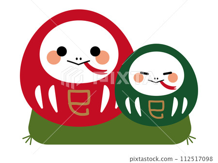 Snake Daruma Year of the Snake New Year's card material 112517098