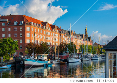 Beautiful natural cityscape and scenery of Copenhagen, the capital of Denmark in Northern Europe Beautiful natural cityscape and scenery of Copenhagen, the capital of Denmark in Northern Europe 112518005