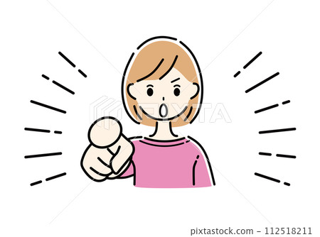 Female pointing 112518211