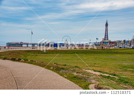 Scenery of the British port town of Blackpool 112518371