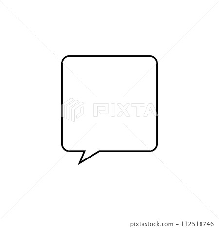 簡單的單色方形語音氣泡_左向單項 簡單的單色方形語音氣泡_左向單項 112518746