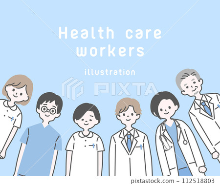 Medical worker male and female illustration set 5 Medical worker male and female illustration set 5 112518803