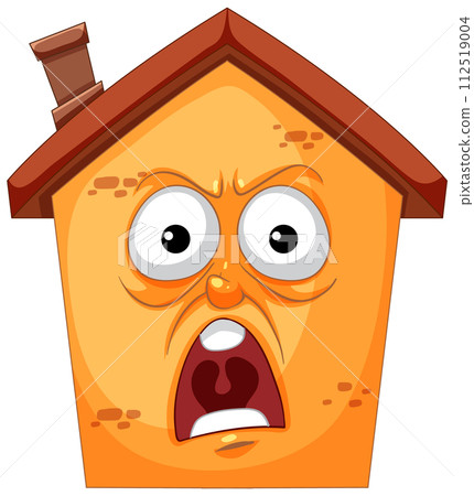 Surprised Cartoon House Character Surprised Cartoon House Character 112519004