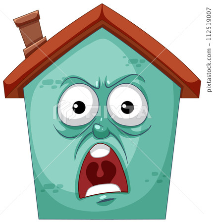 Surprised Cartoon House Character 112519007