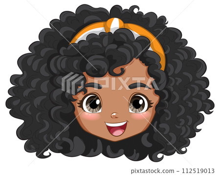 Cheerful Child with Curly Hair Cheerful Child with Curly Hair 112519013