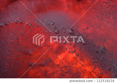 Close-up of red translucent ice crystals Close-up of red translucent ice crystals 112519218