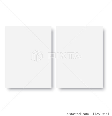 Blank A4 sheet of paper isolated on white background. Vector Blank A4 sheet of paper isolated on white background. Vector 112519331