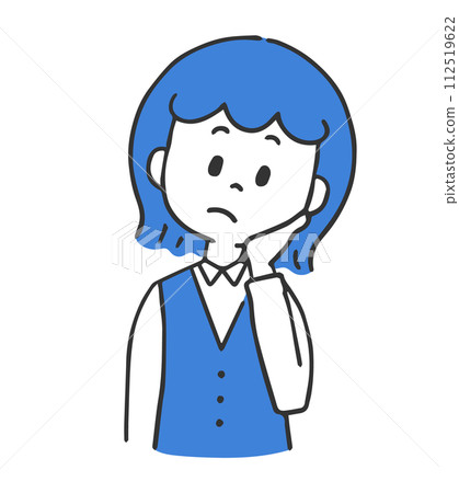 一個有麻煩的穿制服的女人 一個有麻煩的穿制服的女人 112519622
