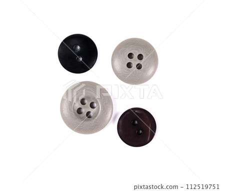 sewing buttons set and collection isolated on white background 112519751