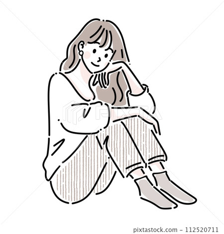 Illustration material of women and girls Illustration material of women and girls 112520711