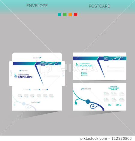 envelope and postcard for any best use 112520803