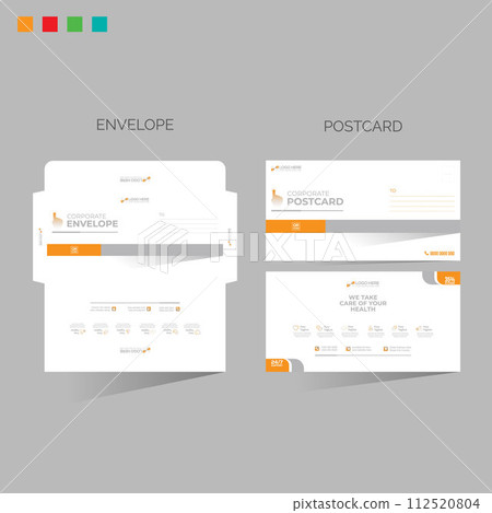 envelope and postcard for any best use 112520804