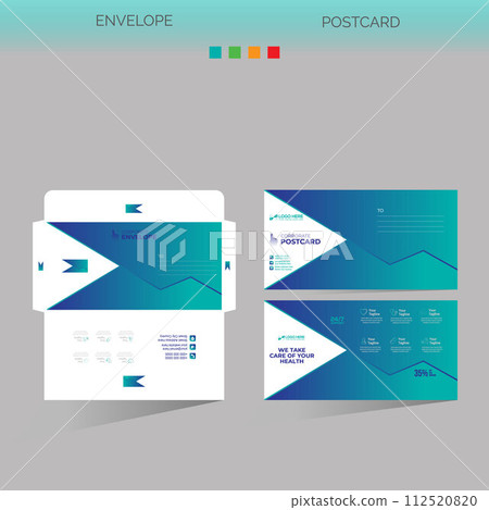 envelope and postcard for any best use 112520820