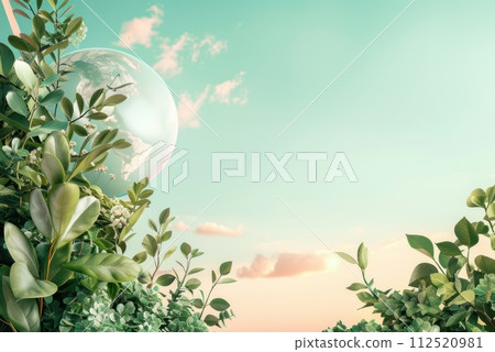 A minimalistic Earth Day background.and eco friendly design. 112520981
