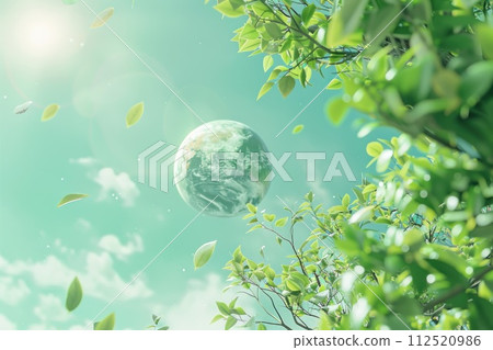 A minimalistic Earth Day background.and eco friendly design. 112520986