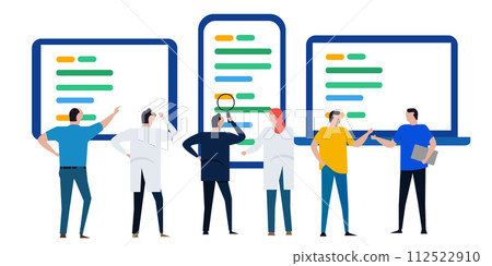 mobile responsive mobile first layout scalable flexible in many device from smartphone screen team of programming analyze test usability web developer code 112522910