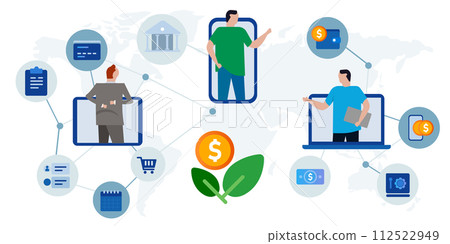 investment growth money wealth financial international globally connected collaborate worldwide investor cooperation 112522949