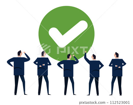 agree green check mark choice choose vote by businessmen team together success good choice ok agree green check mark choice choose vote by businessmen team together success good choice ok 112523001
