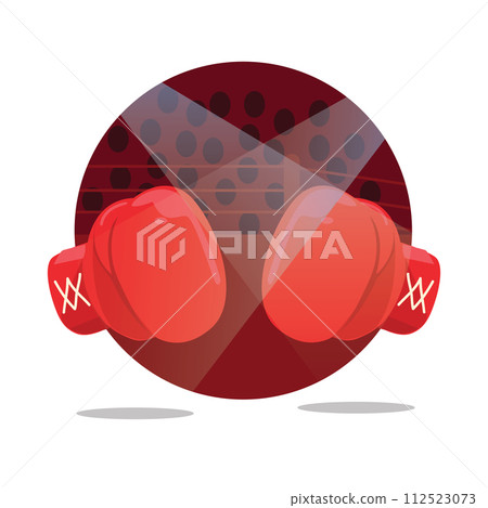 fight boxing gloves flat icon punch 112523073