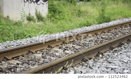 railway track in the park 112523462