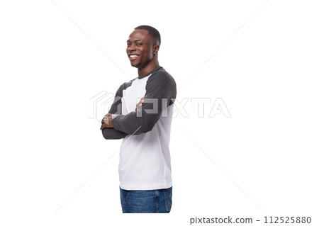 young smiling happy businessman american man dressed casual on studio background young smiling happy businessman american man dressed casual on studio background 112525880