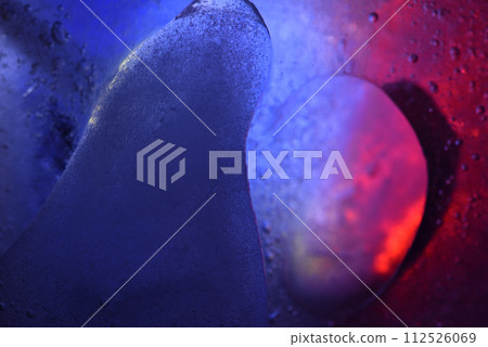 Colorful macro close-up texture under ice Colorful macro close-up texture under ice 112526069