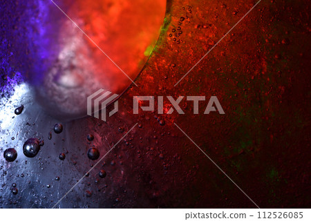 Colorful macro close-up texture under ice Colorful macro close-up texture under ice 112526085
