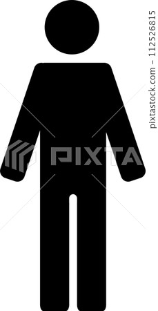 Person pictogram upright silhouette icon whole body Person pictogram upright silhouette icon whole body 112526815