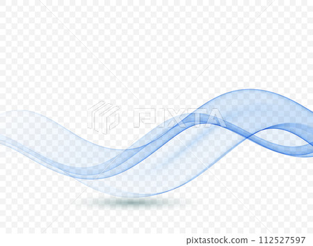Blue wavy transparent gradient speed lines, abstract wave. Minimalistic web header wave. Blue wavy transparent gradient speed lines, abstract wave. Minimalistic web header wave. 112527597