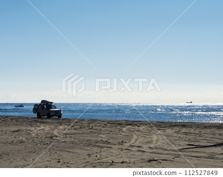 駕駛鈴木吉姆尼（第三代）前往天龍河口的沙洲 112527849