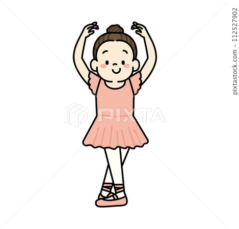 Illustration of a girl doing ballet Illustration of a girl doing ballet 112527902