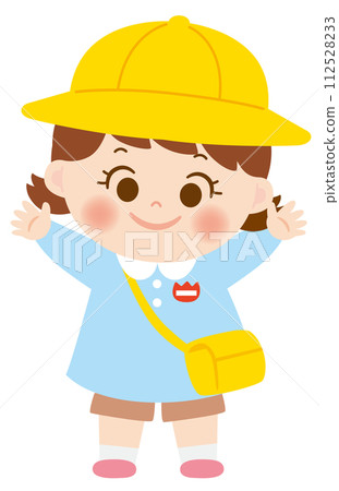Illustration of cute kindergarten children 112528233