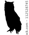 eagle owl silhouette 112528745